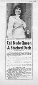 Kellie in the papers. Backlash on the Ms. Nude Universe debacle in which the Miss Universe organizers stripped her of her title